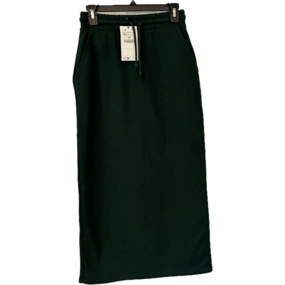 Zara Dark Green Midi Skirt Size Small